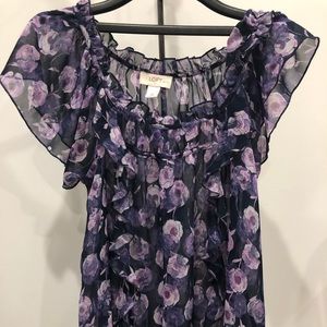 Sheer Floral shirt from Loft